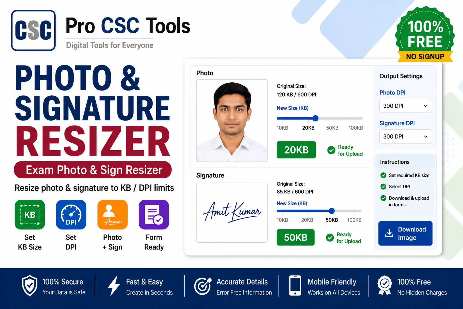 Photo & Signature Resizer